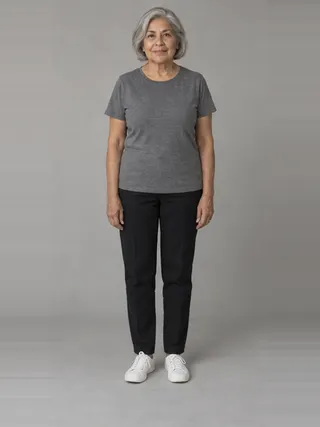 Ines, an Aaina AI studio model: Woman, 74 · Hispanic / Latino · Average