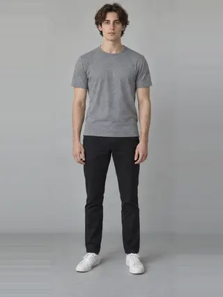 Oscar, an Aaina AI studio model: Man, 21 · White · Slim