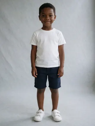 Jayden, an Aaina AI studio model: Boy, 8 · Black · Average