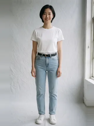 Jiwoo, an Aaina AI studio model: Woman, 25 · East Asian · Slim