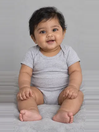 Advik, an Aaina AI studio model: Boy, 0 · South Asian · Average