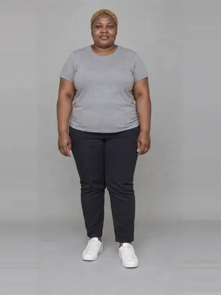 Ngozi, an Aaina AI studio model: Woman, 42 · Black · Plus size