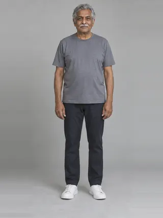 Gopal, an Aaina AI studio model: Man, 72 · South Asian · Average