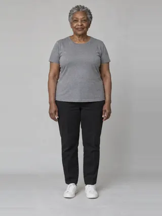 Beatrice, an Aaina AI studio model: Woman, 80 · Black · Curvy