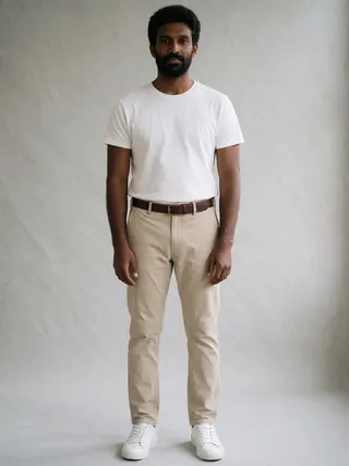 Arjun, an Aaina AI studio model: Man, 30 · South Asian · Average