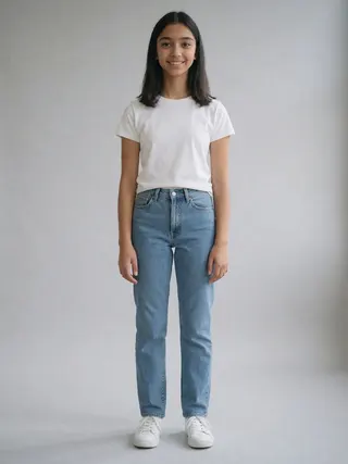 Anaya, an Aaina AI studio model: Girl, 15 · South Asian · Slim