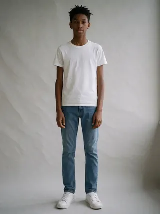Amani, an Aaina AI studio model: Boy, 16 · Black · Slim