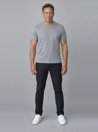 Winston, an Aaina AI studio model: Man, 54 · Black · Slim