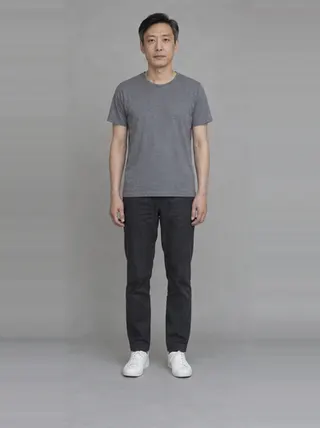 Jian, an Aaina AI studio model: Man, 42 · East Asian · Slim