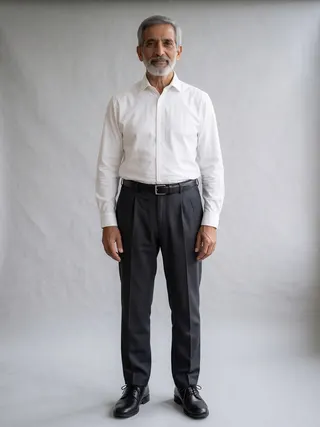 Vikram, an Aaina AI studio model: Man, 60 · South Asian · Average