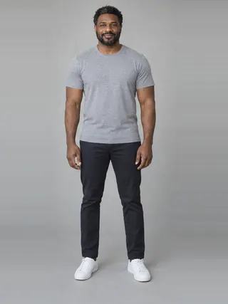Olumide, an Aaina AI studio model: Man, 43 · Black · Average