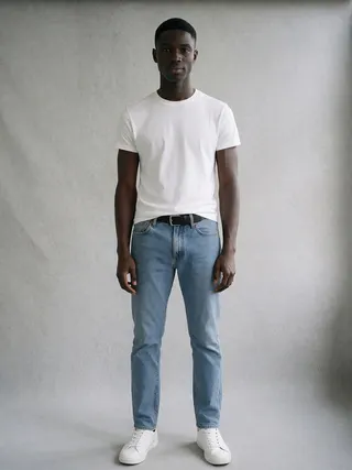 Malik, an Aaina AI studio model: Man, 25 · Black · Athletic