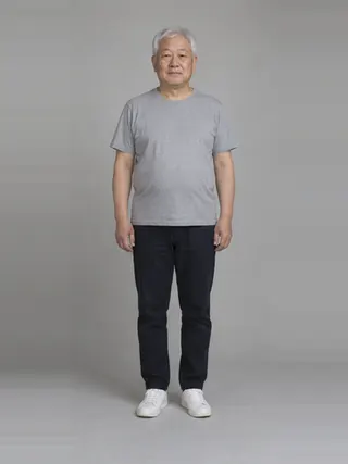 Sung-ho, an Aaina AI studio model: Man, 66 · East Asian · Average