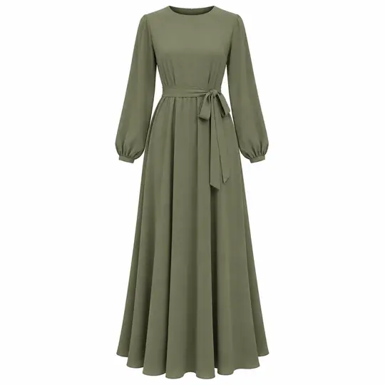 The product photo: a modest maxi dress
