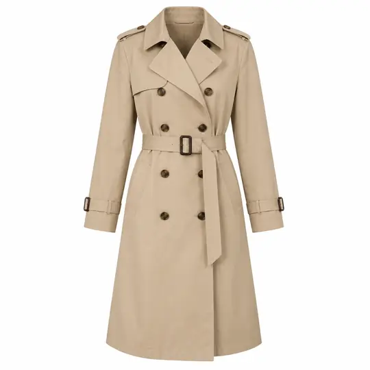 Before: the product photo of the trench coat
